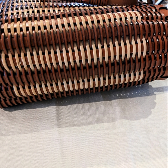 $2,200✨LOEWE 🌺 SS21 Woven Top Double Handle Raffia Basket Tote Bag - Picture 8 of 14